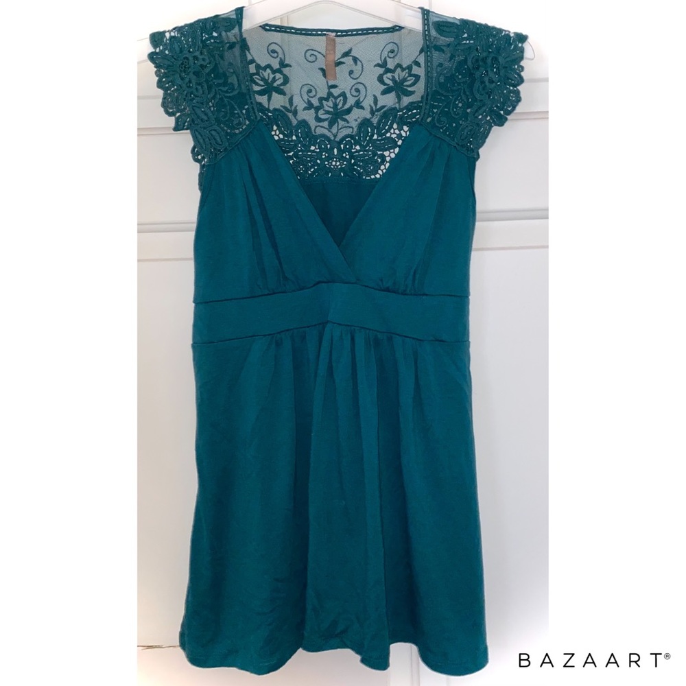 Lace back blouse